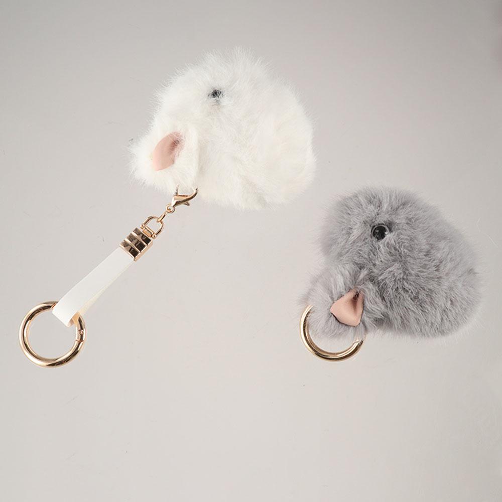 Rex Rabbit Fur Rabbit Keychain Plush Ball Rex Rabbit Keychain Bunny Fur Hairball Keychain Girls