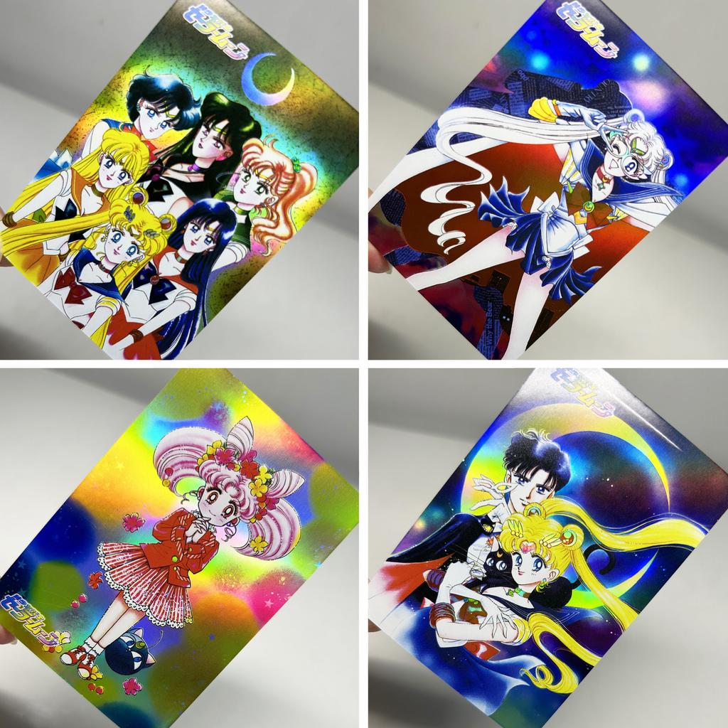 Diy 15pcs/set Pretty Guardian Sailor Moon Self Control Collect Signature Trading Flash Card Anime Colorful Flash Christmas Gift