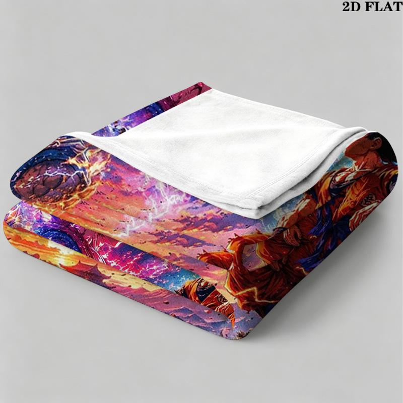DRAGONBall Print Flannel Blanket High Quality Warm Comfortable Cover for All Seasons Perfect for Gifts Home Decor
