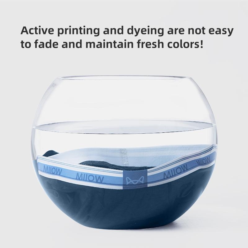 MiiOW 3Pcs Men's Underwear Graphene Antibacterial Underwear Soft and Comfortable Cotton Underwear Flat Corner Underwear L-5XL