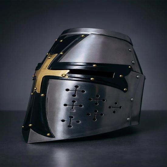Handmade Medieval 14th Century Great Helmet Perfect for Renaissance Fair, Cosplay, LARP, Halloween Costume Authentic Steel Armor Replica