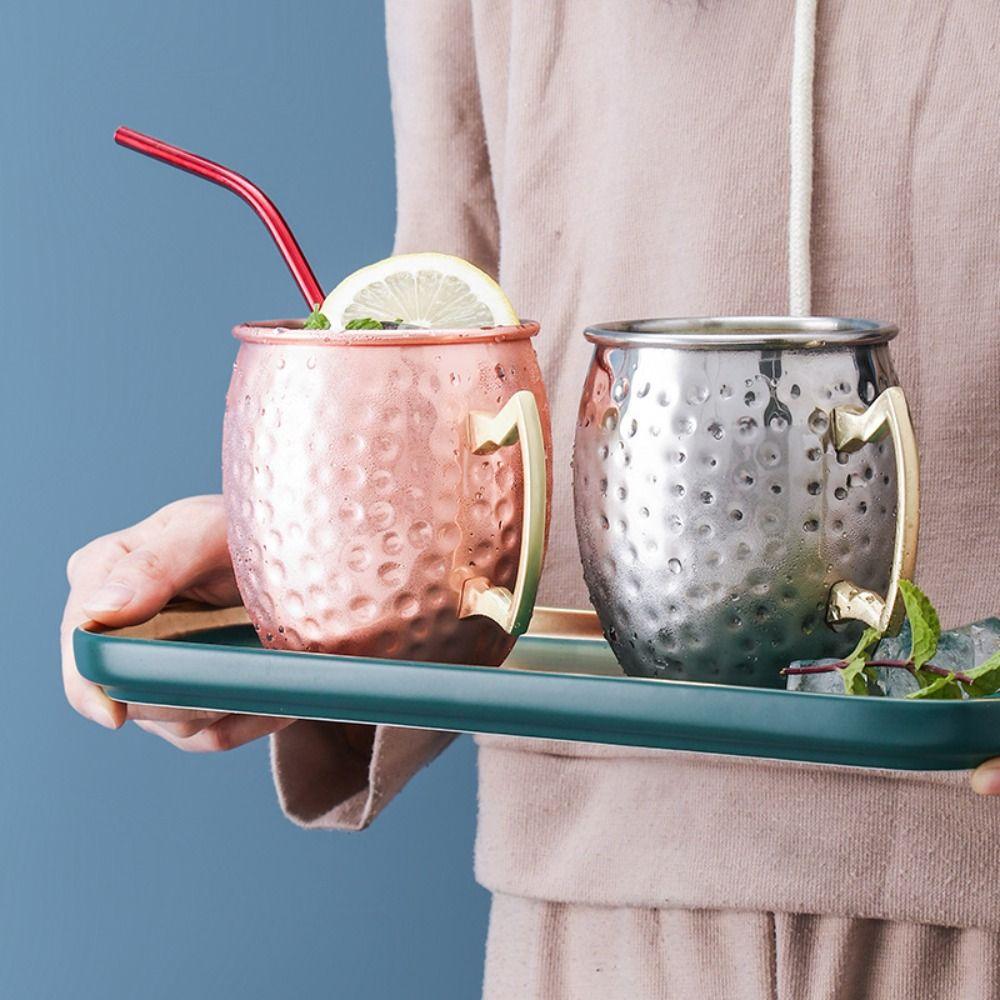 Медная Кружка 500 мл Ручной Работы Кружка для Moscow Mule Утолщенная Гладкая Отделка Кружки Moscow Mule Мулы Коктейли Кофе Пиво