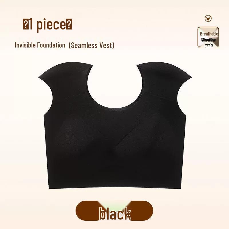 Плечевая накладка под прямым углом Невидимый бюстгальтер: Бесшовный бандаж для груди для женщин, уменьшает внешний вид большой груди