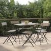 VidaXL Folding Bistro Chairs 6 Pcs Grey Woven Resin and Steel 3152119