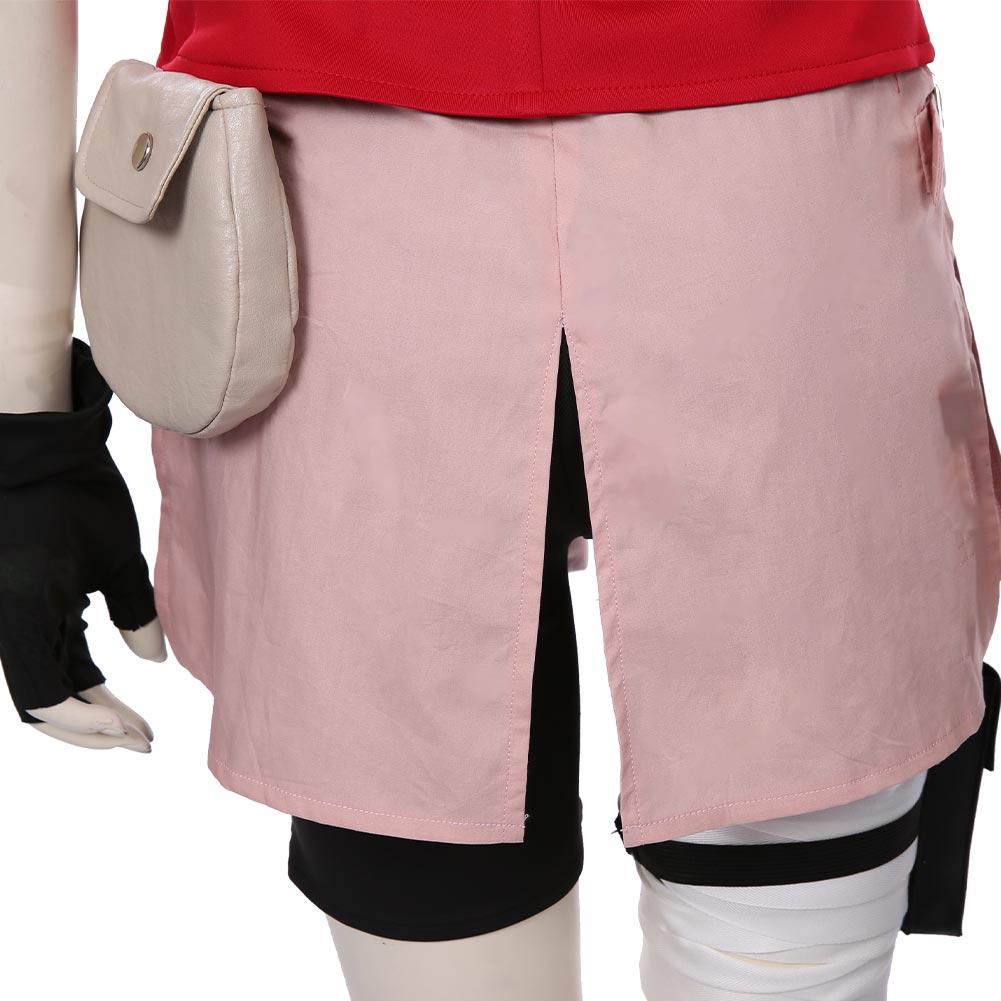 Haruno Sakura Cosplay Costume Women Girls Skirt Outfit Halloween Carnival Costumes
