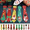 Adjustable Christmas Tree Felt Tie 12 Types Snowman Elk Tie Felt Christmas Ties  Merry Christmas