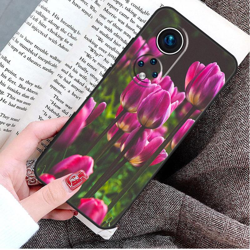 Чехол-цветок с весенними тюльпанами для Honor Magic 5 6 7 8 Pro Honor Win RT X9d X9c X9b X9a X8c X8b 50 70 90 400 200 Lite