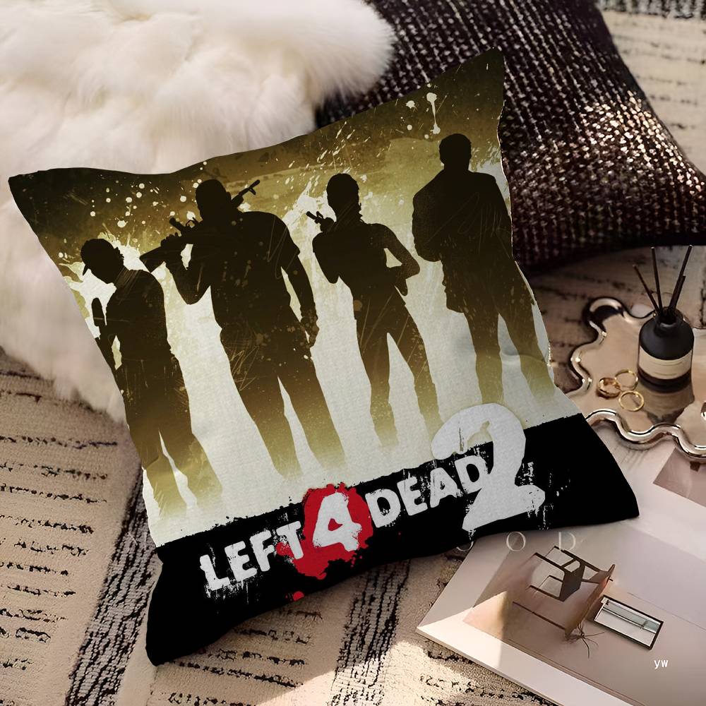 Игровой Анимационный Чехол на Подушку L-Left 4 Dead Автомобильная Декоративная Подушка для Дивана Автомобиля Рождественский Подарок 40x40см 45x45см