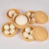 PU Simulation Morning Tea Steamer Model Toy: Steamed Buns, Flower Rolls, and Dumplings Snack Ornaments
