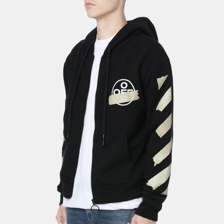 OFF WHITE Толстовка на молнии с принтом Arrows OMBE001G20FLE0021048