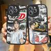 Аниме про гонки по дорогам I-Initial D Кожаный чехол для телефона для iPhone 16 15 14 Plus 13 12 11 Pro Max