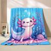 6 Sizes Cute Axolotl Printed Blanket Warm Soft and Comfortable Home Travel Blanket Sofa Bedding Cover Blanket Kids Gamer Gift