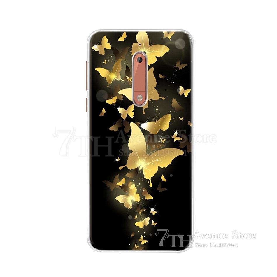 Чехол для Nokia 5 5.2" Мультяшный Мягкий Силиконовый TPU Чехол для Телефона Для Nokia 5 Nokia5 Глобальный Двойной TA-1024 TA-1053 TA-1044 Задняя Крышка
