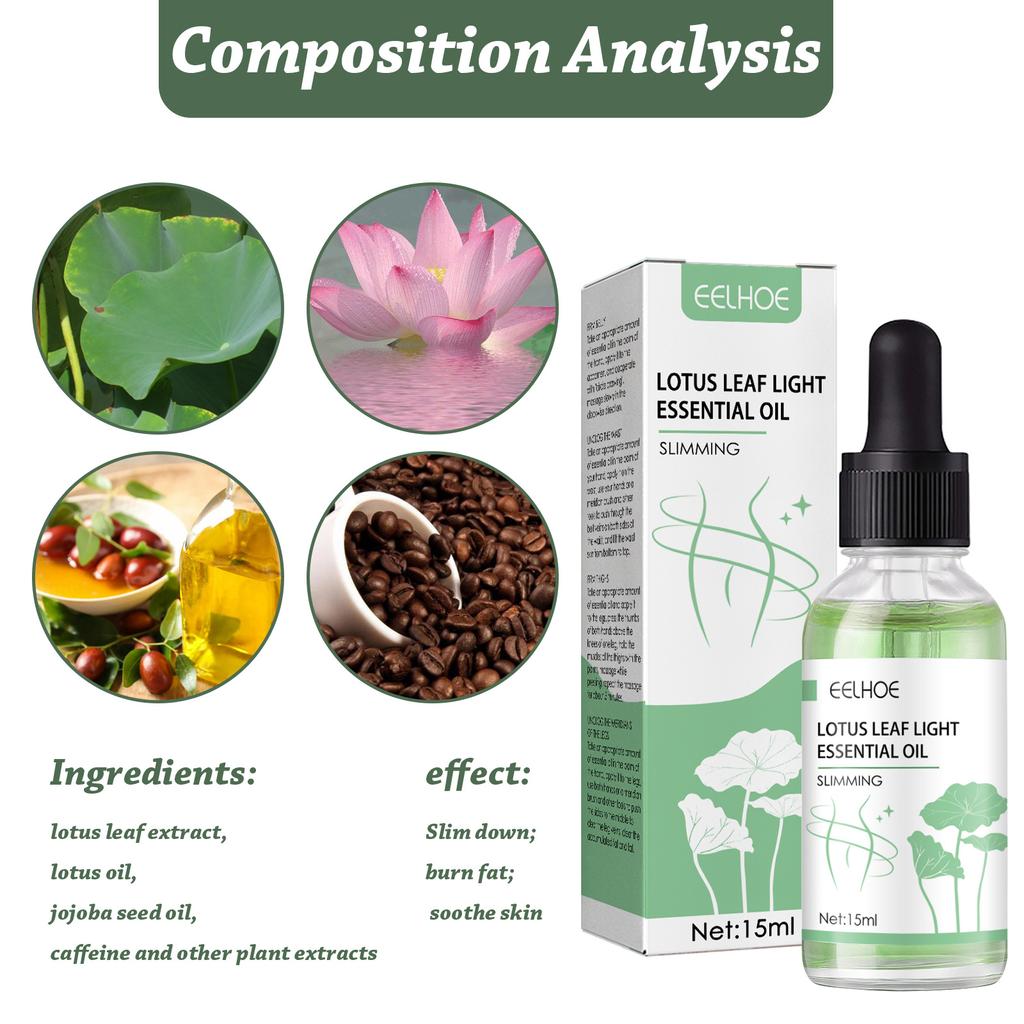 EELHOE Масло для похудения от целлюлита Похудение Крем для похудения Быстрое сжигание жира Эссенция листьев лотоса Масло Продукты для похудения живота, бедер и тела
