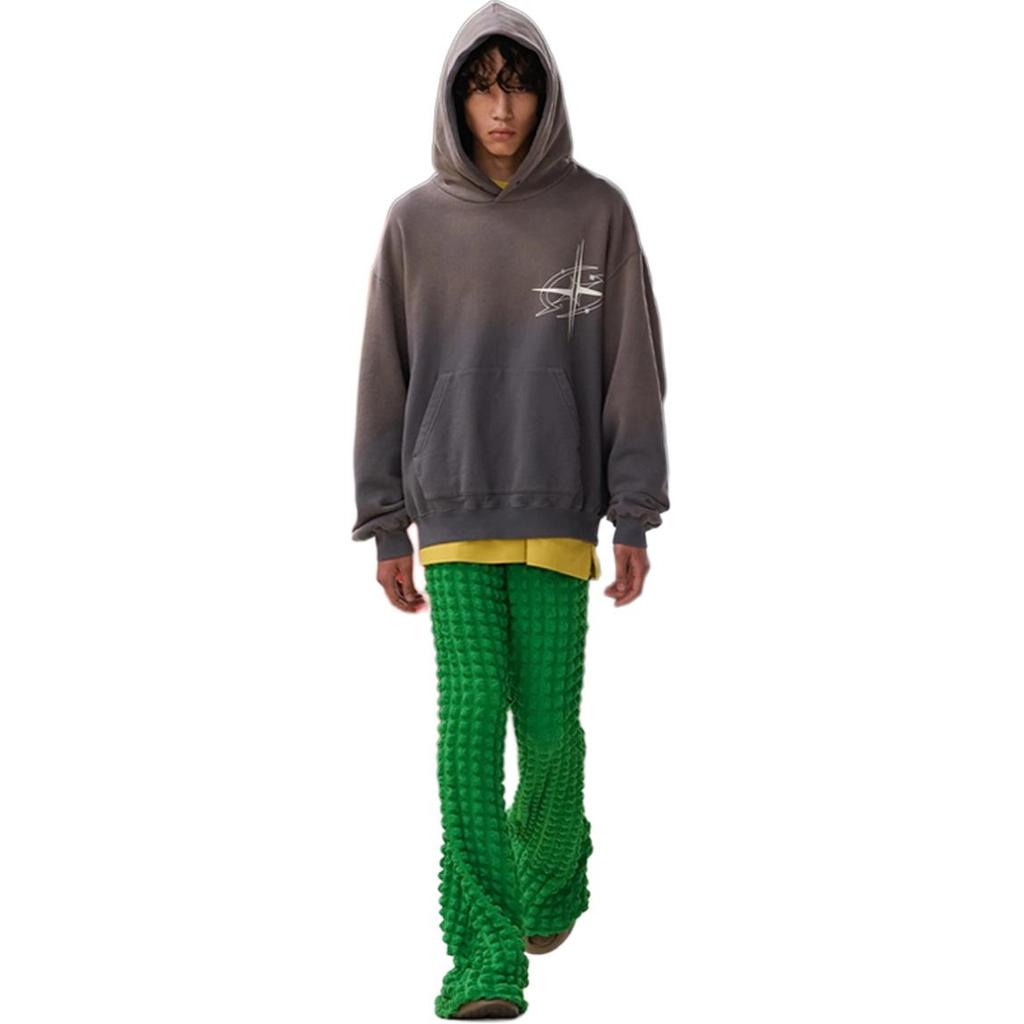 Li Ning Gradient Star Loose Pullover Hoodie Unisex hoodies Smoke-Gray AWDU351-3