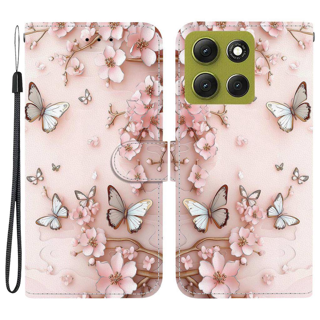 For Motorola Moto G86 5G Wallet Case Pattern Printing Leather Stand Phone Cover with Strap