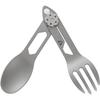Made Knives Titanium 2 in 1 Folding Fork and Spoon Combo Lightweight Camping Utensil,Spork for Backpacking,Hiking,Outdoor Survival Cutlery EDC Tool