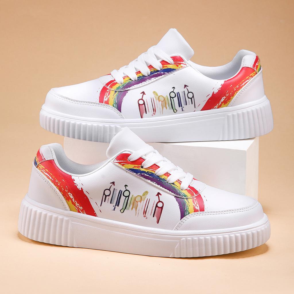 Fashion men's shoes couple shoes colorful new versatile light luxury board shoes summer casual shoes