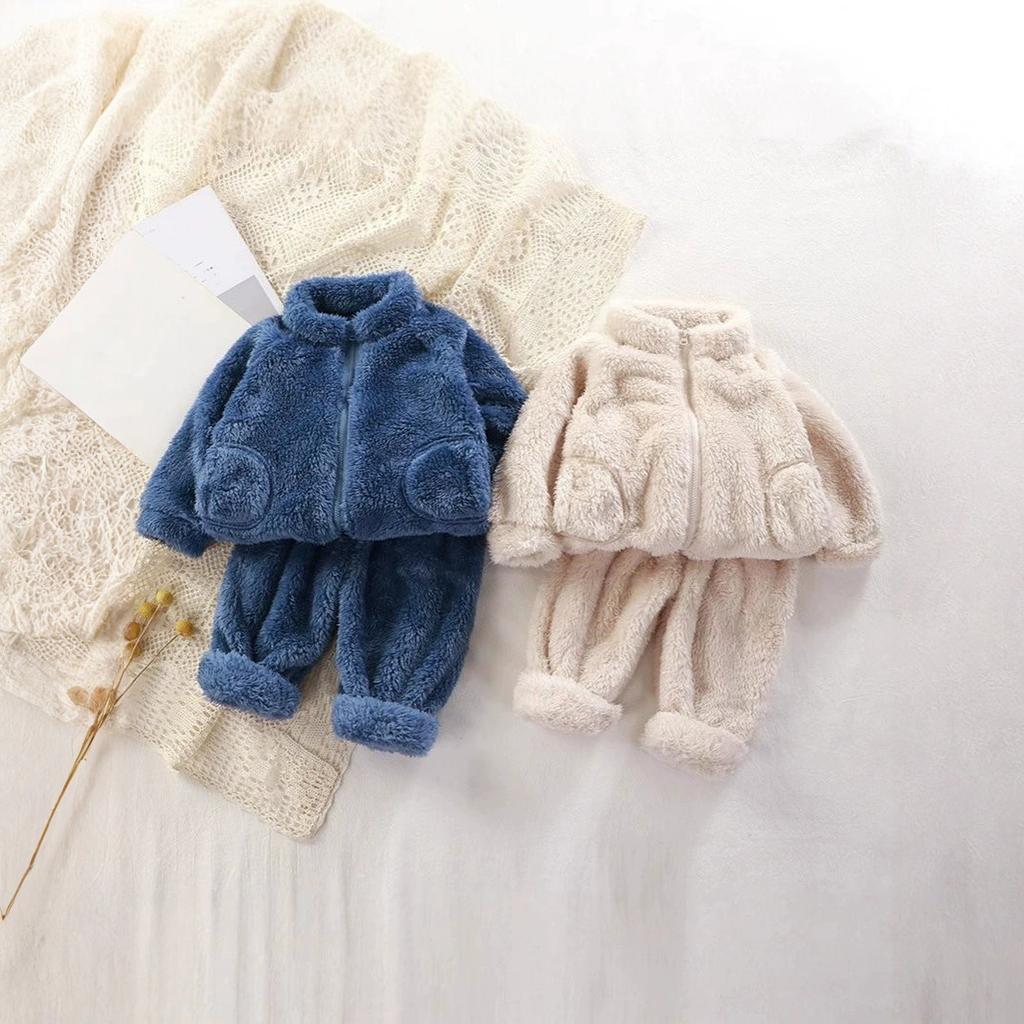 Baby Cute Wool Knit Toddler Pajama Loungewear Set