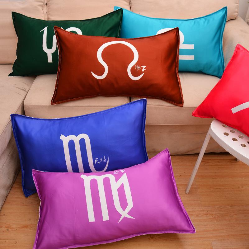 Simulated Silk Satin Velvet Pillowcase Pillowcase Cute Cartoon Student Children Pillowcase Modern Simple Plain Pillowcase