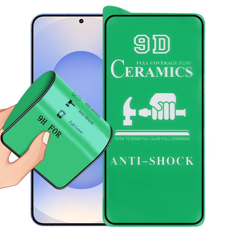 Керамическая пленка 9D на весь экран с полным клеем для Samsung Galaxy S25 Edge 5G, HD Защитная пленка для экрана с защитой от царапин