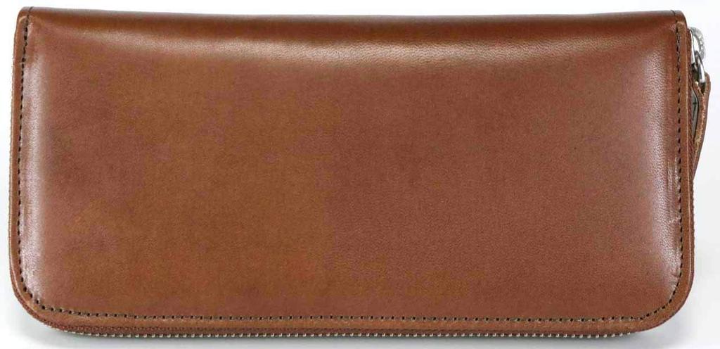 Коричневый взрослый джентльмен из натуральной воловьей кожи длинный кошелек кошелек Tochigi кожаный длинный кошелек мужской женский мужской женский круглый круглый длинный кошелек с застежкой-молнией