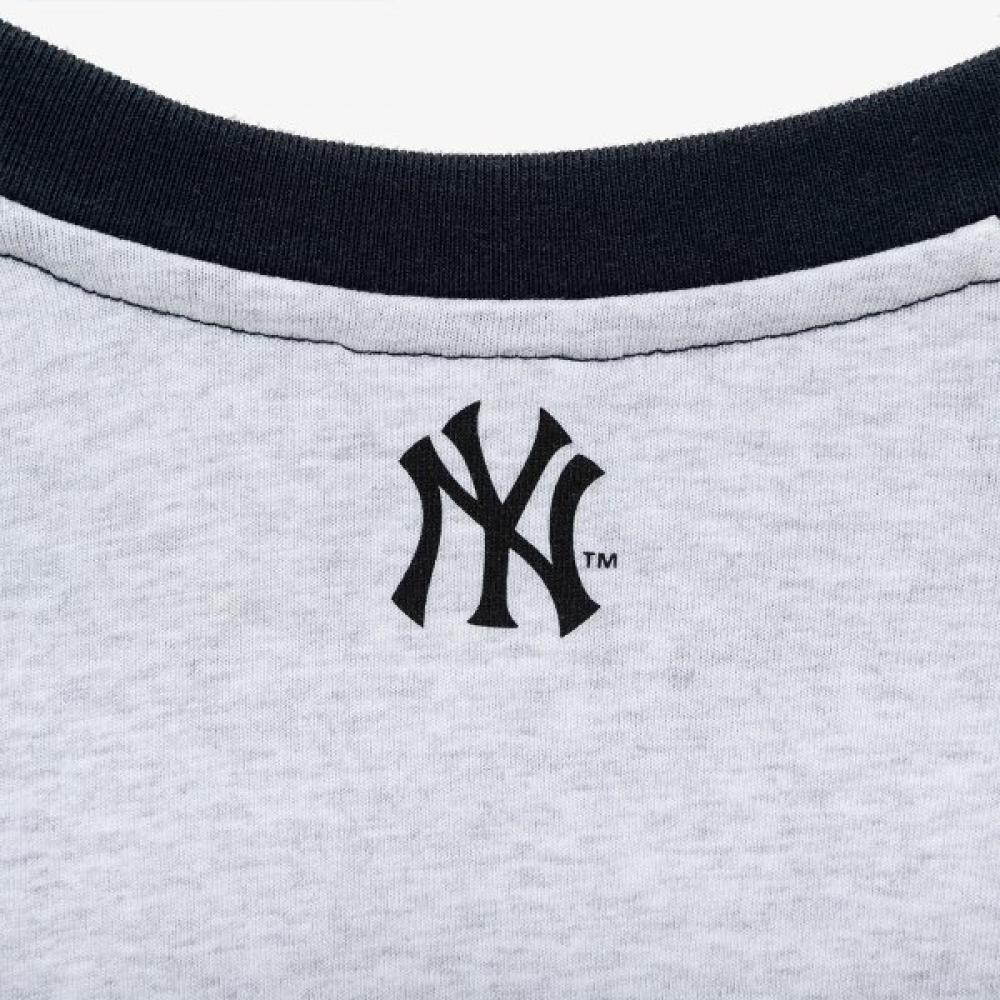 Футболка New Era Mlb New York Yankees Raglan, вечерняя, синяя 14679817 S