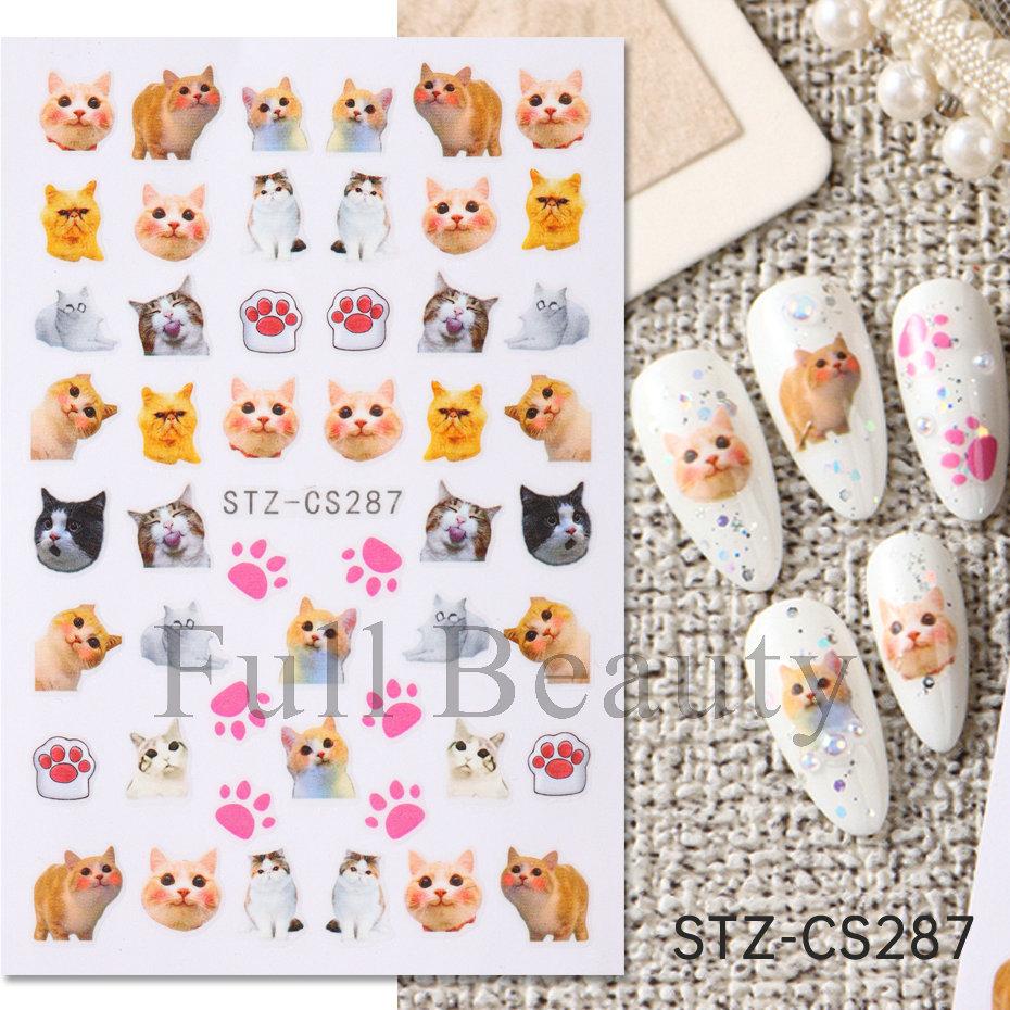 Nail Art Stickers Ins Valentine's Day Black Spades Love Line French Smile Adhesive Nail Stickers