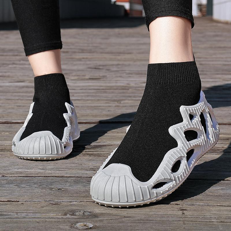 Мужские носки, кроссовки, кроссовки для бега на открытом воздухе, спортивные дышащие эластичные сетчатые летние легкие кроссовки для отдыха, большие размеры