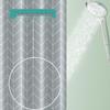 Handon Large Grid Waterproof Shower Curtain Set