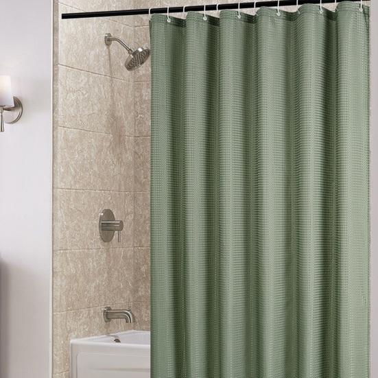 1 комплект занавесок для душа с 12 кольцами для подвешивания, контрастного однотонного цвета, утолщенные, водонепроницаемые