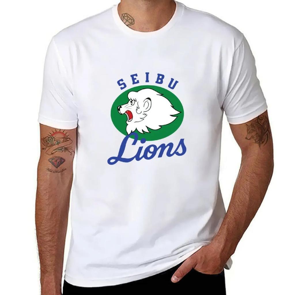 Seibu Lions T-Shirt anime tshirt vintage clothes anime oversized t shirts for men