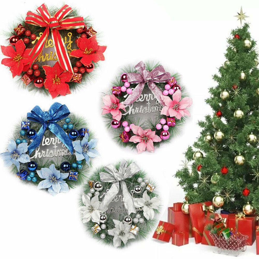 Props Party Decoration DIY Craft Pine Needle Wreath Door Hanging Ornament Christmas Wreath Garland