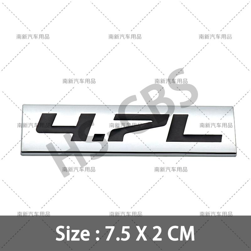 fsbn3 3D Metal 4.0L 4.6L 4.7L 5.0L 5.3L 5.7L Car Rear Trunk Emblem Badge For Jepp Dodge Volvo Ford Cadillac Chevrolet Honda Toyota
