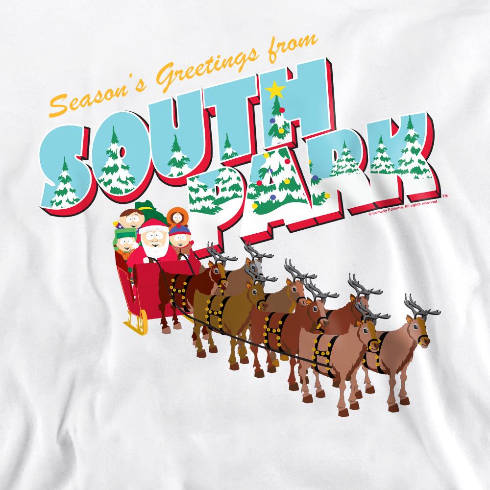 South Park Unisex Adult Season´s Greetings Cartman & Kenny Christmas Sweatshirt