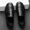 2025 новые мужские лоферы на одной педали, мужская обувь для бизнеса и отдыха, ленивые закрытые кожаные туфли, модный тренд, универсальные