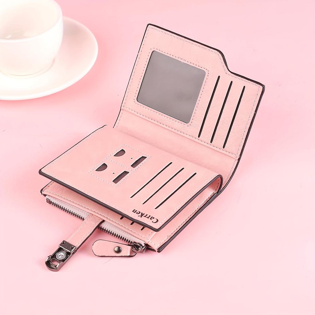 Мини-кошелек, многофункциональный держатель для карточек, сумка для документов с зажимом для денег, тройная сумка для карт, модный универсальный кошелек для монет на молнии