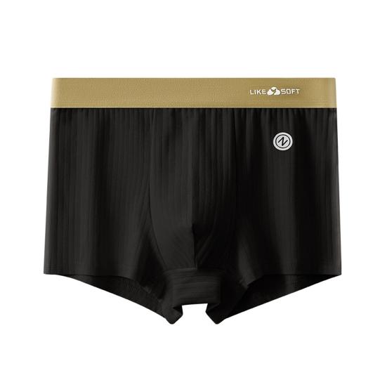 Мужское боксерское нижнее белье Эластичный дизайн со средней посадкой Дышащие шорты-брифы Лоскутный цвет U-образный выпуклый рубчатый гладкий бесшовный трусы