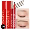 Карандаш для татуажа бровей Sunny Pop Long Fix Brow Easy, 02 Натуральный коричневый, 2 шт.