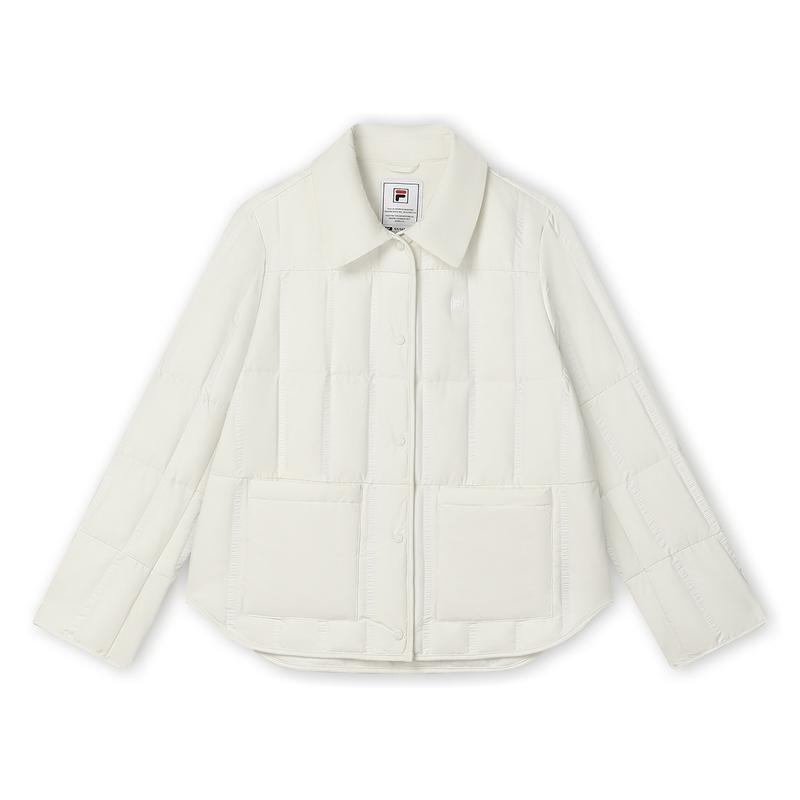 New FILA Down Jacket Women's Mist Lotus White F11W443908FIV