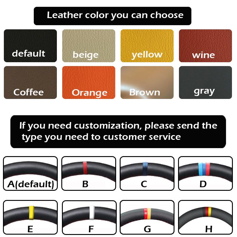 Черные чехлы на руль из искусственной кожи ручной работы для Ssangyong Rexton Rexton W