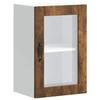 VidaXL Armoire murale de cuisine avec porte en verre Porto chêne fumé 854012