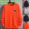 Мужская толстовка больших размеров на весну и осень, повседневный пуловер, свободный спортивный топ 4XL-10XL