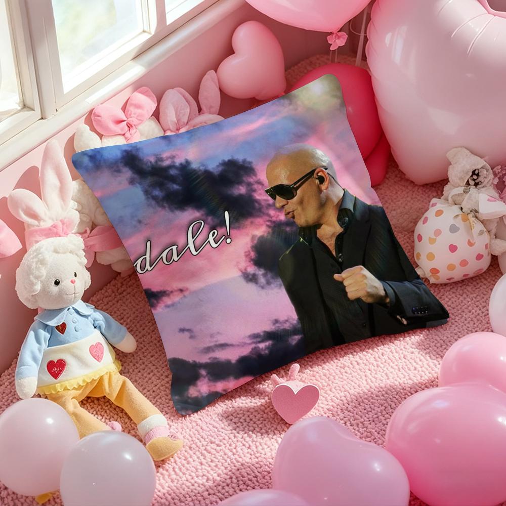 singer P-Pitbull Rapper Cushion Cover Pattern Printed Pillowcase for Living Room Sofa Cushion Cover & Bedroom Decor