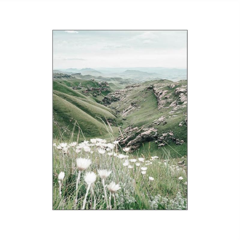 Скандинавский весенний пейзаж, холст, картина, постер, дикий цветок, животное, лиса, лось, белка, природа, одуванчик, современная картина, домашний декор