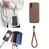 Магнитный чехол MagSafe из жидкого силикона с ремешком на запястье для iPhone 12 13 14 15 16