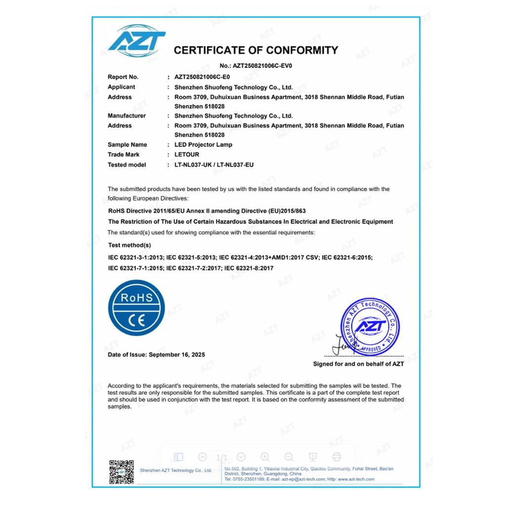 LETOUR Ocean Room Aurora Lamp Color and Touch Control Remote Projector Dynamic Rotating Water Ripple Night Ambient Decorative Lighting for Power Cord