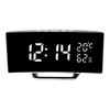 Living Room Curved Screen LED Mirror Digital Temperature and Humidity Electronic Clock Home Desktop Sleeping Alarm Clock Bedside Clock Gift