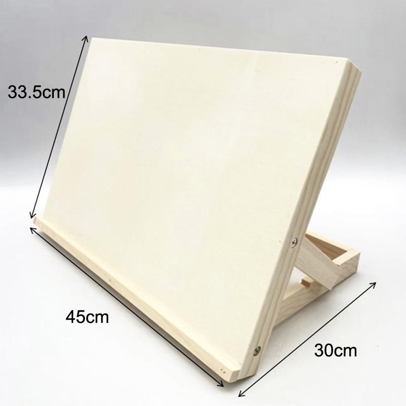 Foldable Tabletop Easel Lightweight Portable Wood Drawing Easel Art Supply Adjustable Sketching Painting Board Students Artist