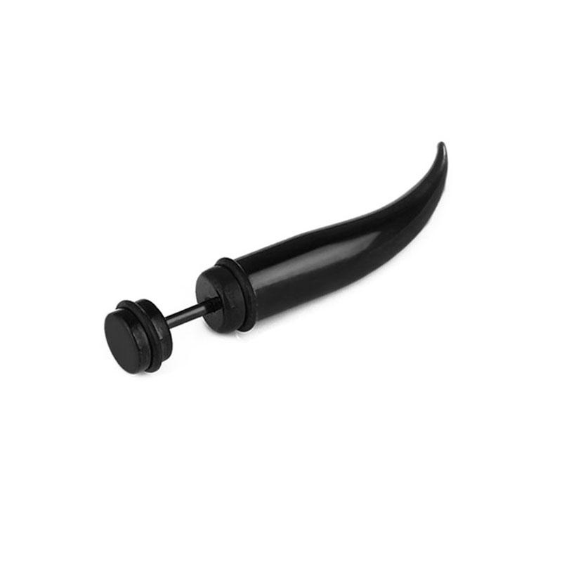 2pcs Unisex Stainless Steel Punk Man Black Drop Earrings Geometry Triangle Star Cross Fish Love Feather Party Multiple Gothic